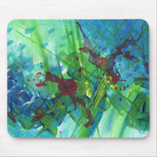 Cool Modern Abstract Acrylic Art Mouse Pad