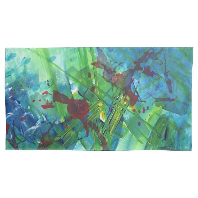 Cool Modern Abstract Acrylic Art Pillow Case (Front)