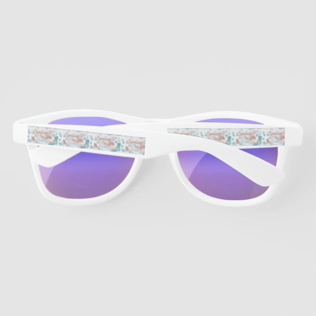 Cool Modern Abstract Clouds Sunglasses (Back)
