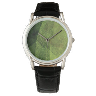 Cool modern abstract green painting design art watch