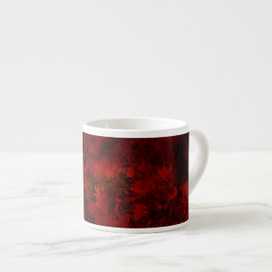 Cool, modern art of floral / flower pattern espresso cup