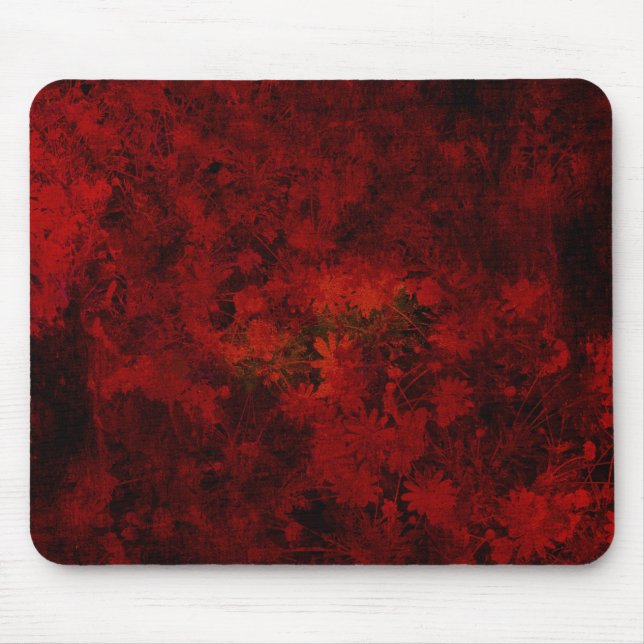 Cool, modern art of floral / flower pattern mouse pad (Front)