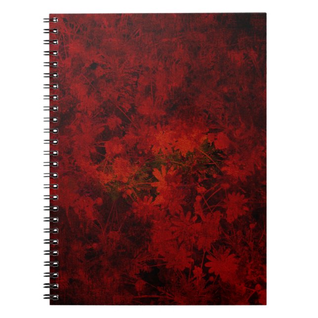Cool, modern art of floral / flower pattern notebook (Front)