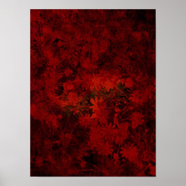 Cool, modern art of floral / flower pattern poster (Front)