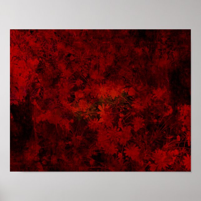 Cool, modern art of floral / flower pattern poster (Front)