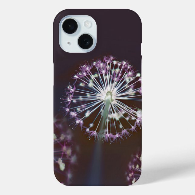 Cool Modern Artistic Purple Floral  Case-Mate iPhone Case (Back)