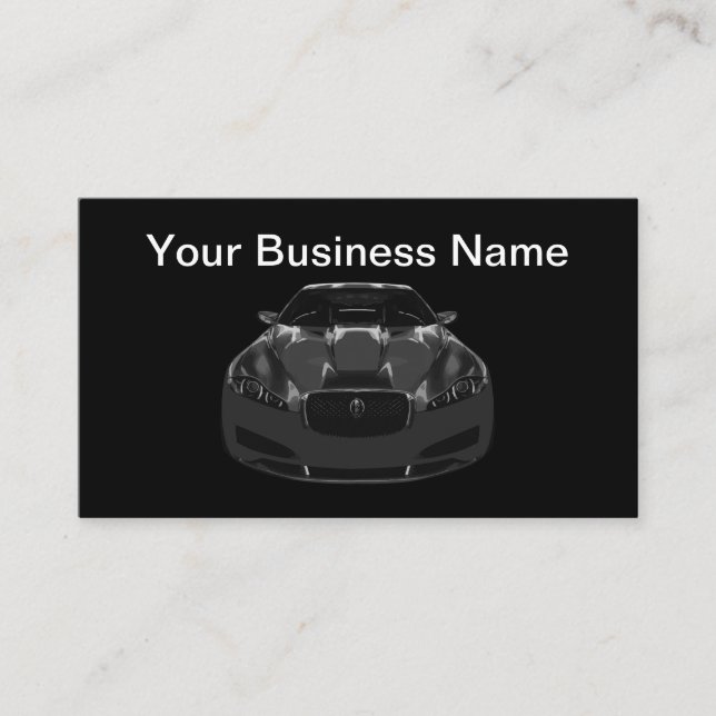 Cool Modern Automotive Business Card (Front)