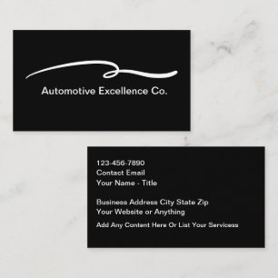 Cool Modern Automotive Theme Business Cards