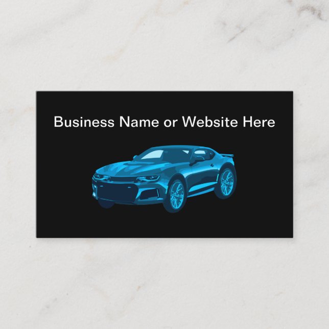 Cool Modern Automotive Theme Modern Business Cards (Front)