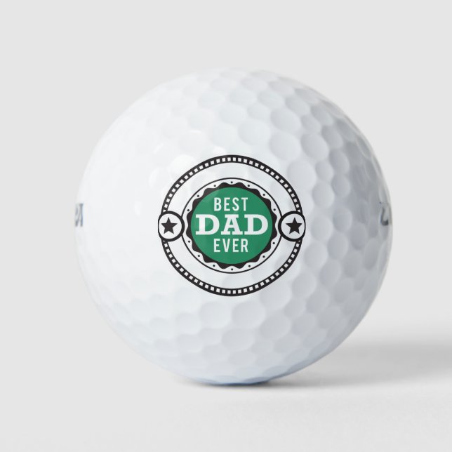 Cool Modern Best Dad Ever Fathers Day Golf Balls (Front)