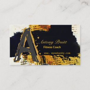 Cool Modern Black Professional Abstract Passion Business Card