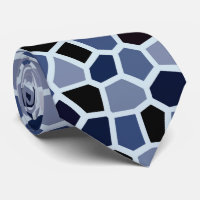 Cool Modern Blue Mosaic Pattern