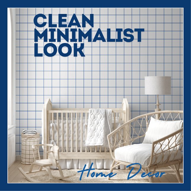 Cool Modern Blue Plaid Minimalist Simple Wallpaper (Creator Uploaded)