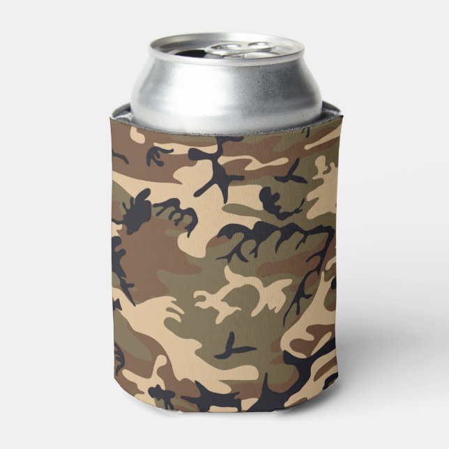 Cool Modern Camouflage Camo Design Can Cooler (Can Front)