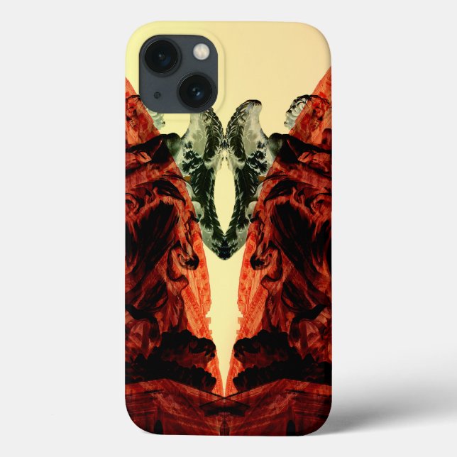 Cool modern collage of historical Rome in red Case-Mate iPhone Case (Back)