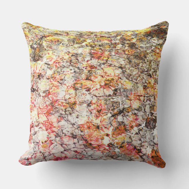 Cool, modern, colourful abstract background cushion (Front)