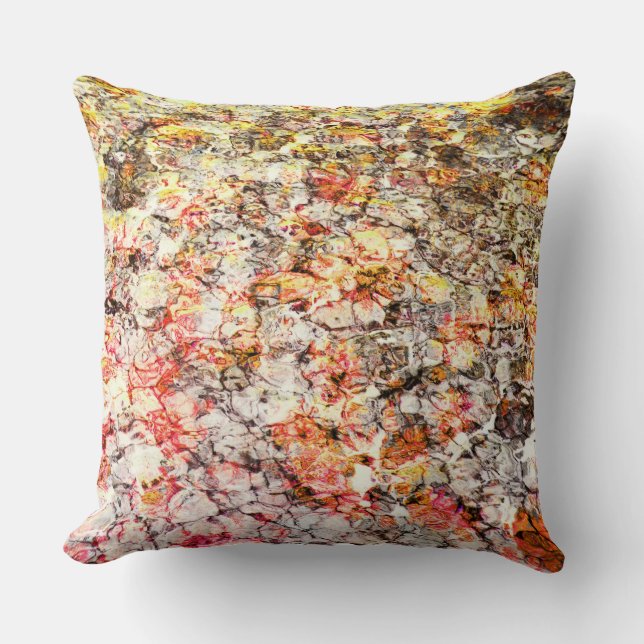 Cool, modern, colourful abstract background cushion (Front)