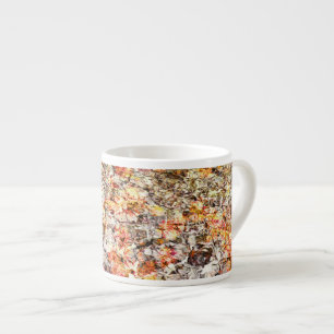 Cool, modern, colourful abstract background espresso cup