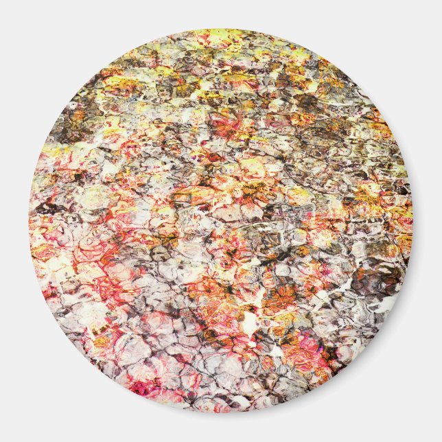 Cool, modern, colourful abstract background magnet (Front)