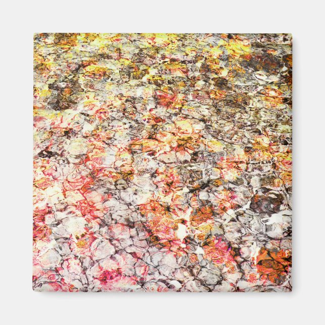 Cool, modern, colourful abstract background magnet (Front)