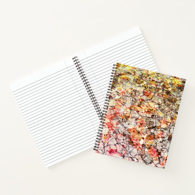 Cool, modern, colourful abstract background notebook (Inside)