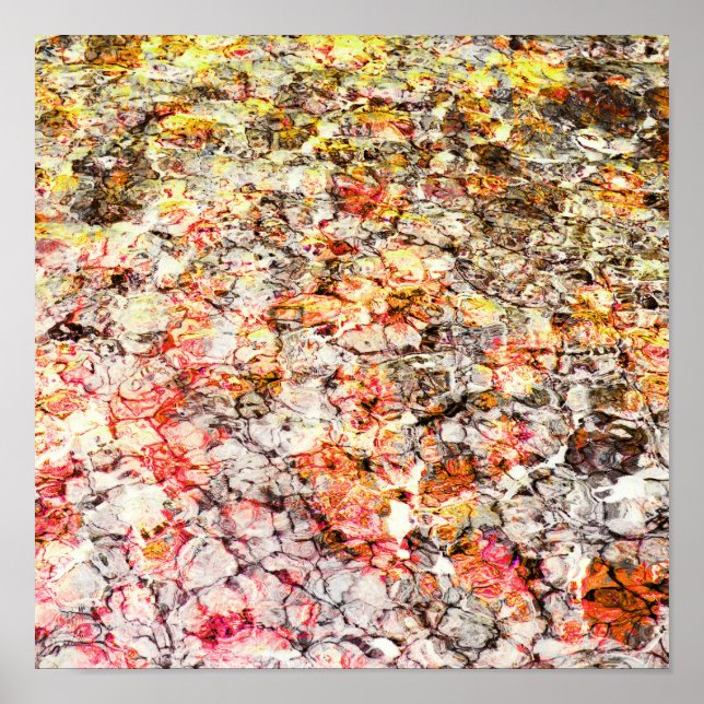 Cool, modern, colourful abstract background poster (Front)