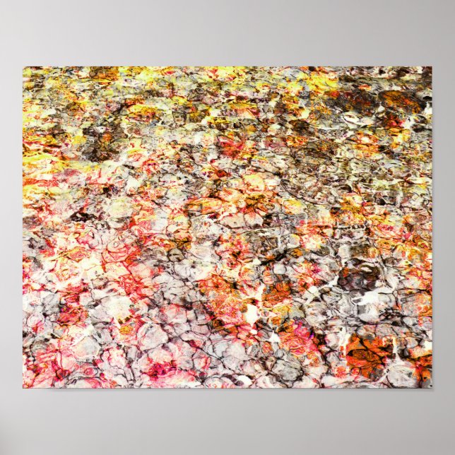 Cool, modern, colourful abstract background poster (Front)