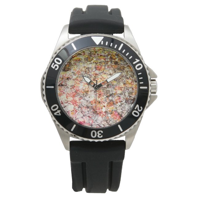 Cool, modern, colourful abstract background watch (Front)