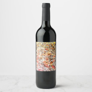 Cool, modern, colourful abstract background wine label