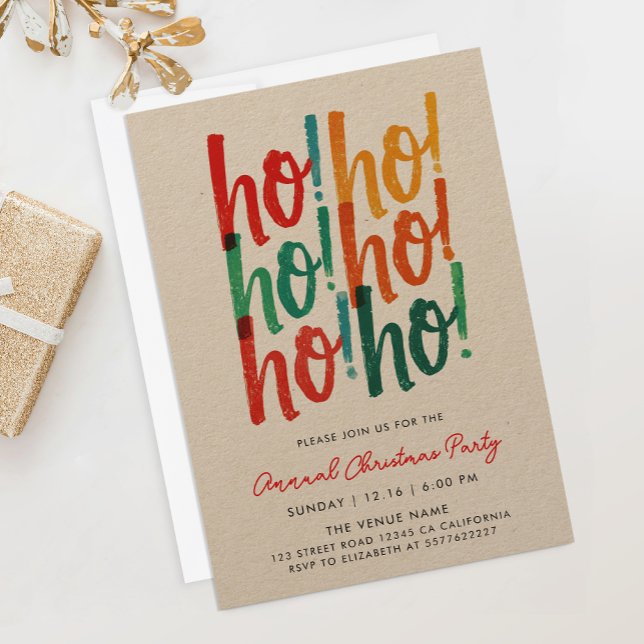 Cool Modern Colourful Christmas Calligraphy Script Invitation (Creator Uploaded)