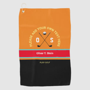 cool modern colours Golf Towel with golfer name
