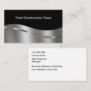 Cool Modern Construction Services  Business Card
