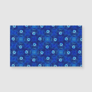 Cool, modern digital art of blue evil eye pattern