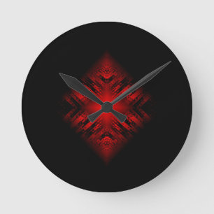 Cool Modern Digital Art Round Clock