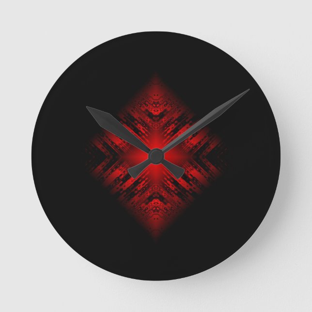 Cool Modern Digital Art Round Clock (Front)