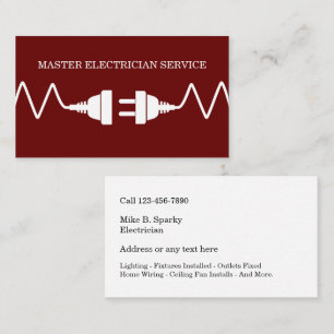 Cool Modern Electrician Business Card