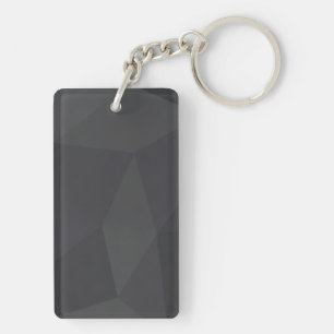 Cool, modern, elegant, trendy trapezoid shapes key ring
