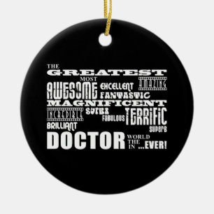Cool Modern Fun Doctors Greatest Doctor World Ever Ceramic Tree Decoration