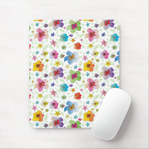 Cool Modern Fun Flower Pattern Mouse Pad