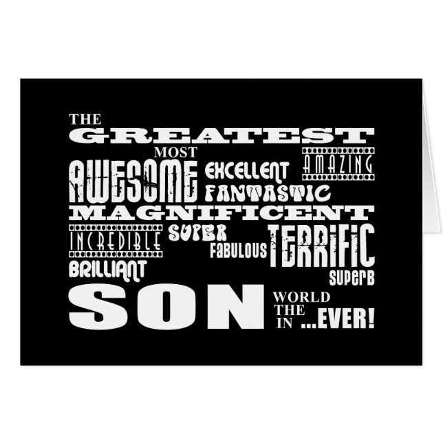 Cool Modern Fun Sons : Greatest Son (Front Horizontal)