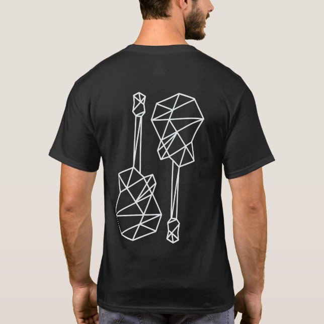 Cool & Modern Geometric Guitars, Music T-Shirt (Back)