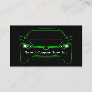 Cool Modern Glow Automotive Theme Business Cards