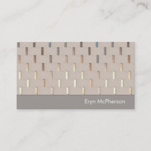 Cool Modern Gold and Tan Zen Pattern Business Card