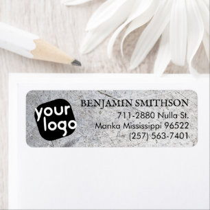 Cool Modern Grey Distressed Custom Return Address Label
