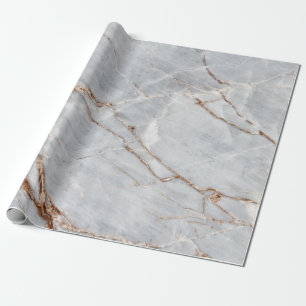 Cool Modern Grey Gold Marble Stone Texture Wrapping Paper
