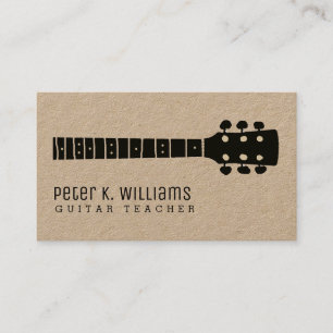 Cool Modern Guitar Teacher Business Card
