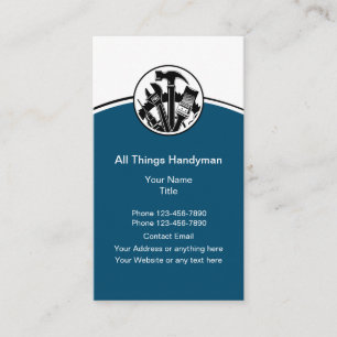 Cool Modern Handyman Construction Theme Business Card