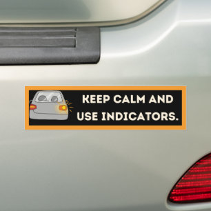 Cool Modern Indicator Safety Bumper Sticker