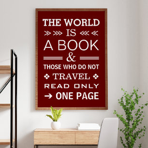 Cool Modern Inspirational Typography Travel Quote Poster