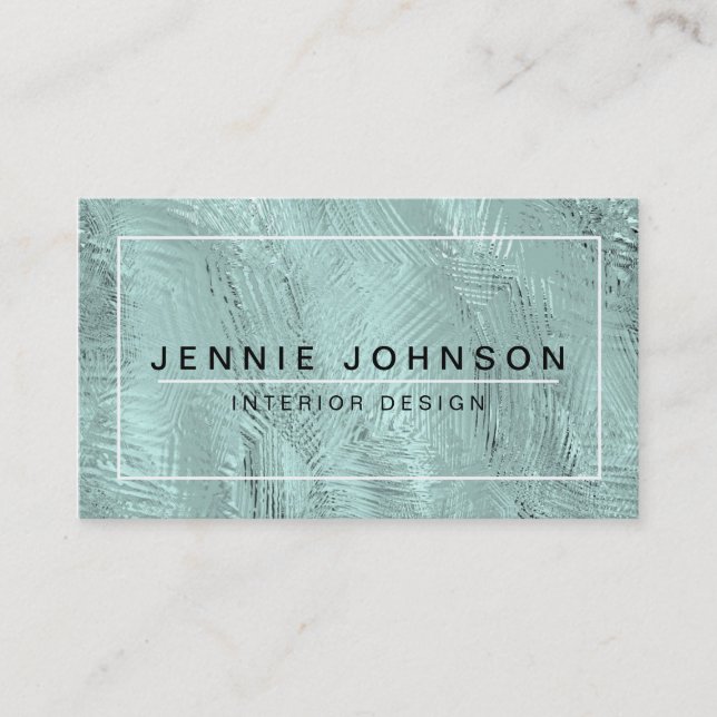 Cool Modern Interior Designer Business Card (Front)